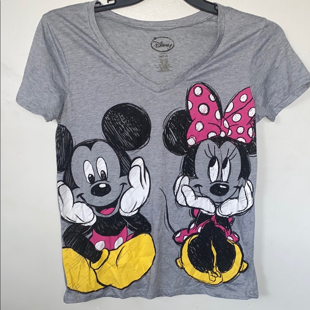 Disney Gray and Pink Short Sleeve Tees